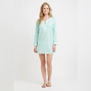 Vineyard Vines Womens Beaded Turtle Swim Cover Up Tunic Top Size XXS Beach Green